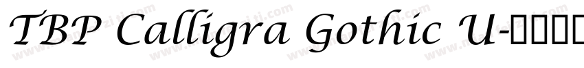TBP Calligra Gothic U字体转换